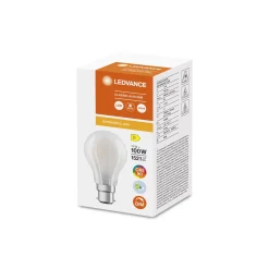 Ledvance Classic LED B22d Päron Filament Matt 11W 1521lm - 940 Kallvit | Bästa Färgåtergivning - Dimbar - Ersättare 100W