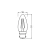 Ledvance Classic LED B22 Kronljus Filament Klar 1.8W 250lm - 827 Extra Varm Vit | Ersättare 25W