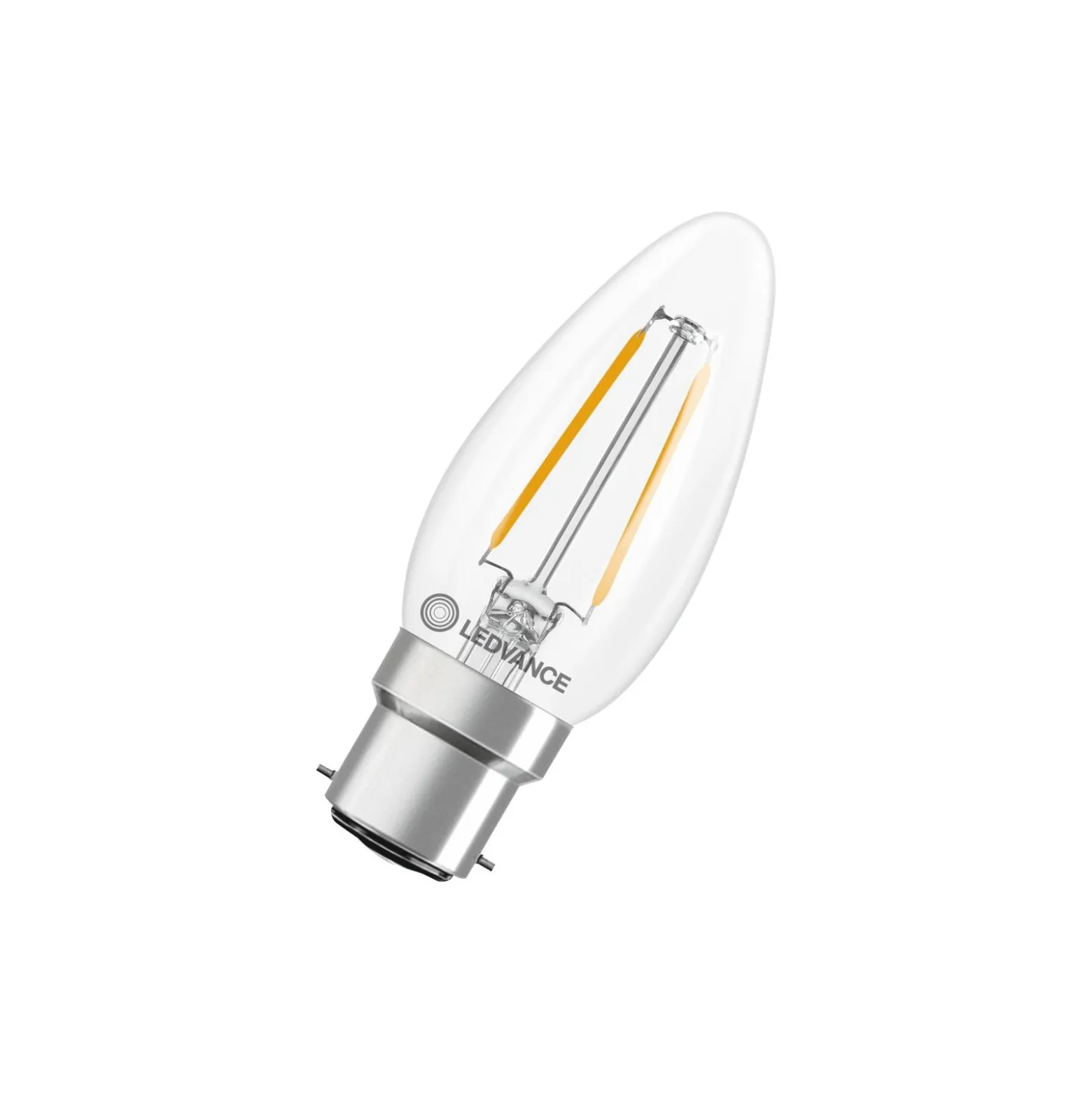 Ledvance Classic LED B22 Kronljus Filament Klar 1.8W 250lm - 827 Extra Varm Vit | Ersättare 25W
