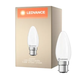 Ledvance Classic LED B22 Kronljus Matt 3.4W 470lm - 827 Extra Varm Vit | Ersättare 40W