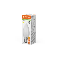 Ledvance Classic LED B22 Kronljus Matt 3.4W 470lm - 827 Extra Varm Vit | Dimbar - Ersättare 40W