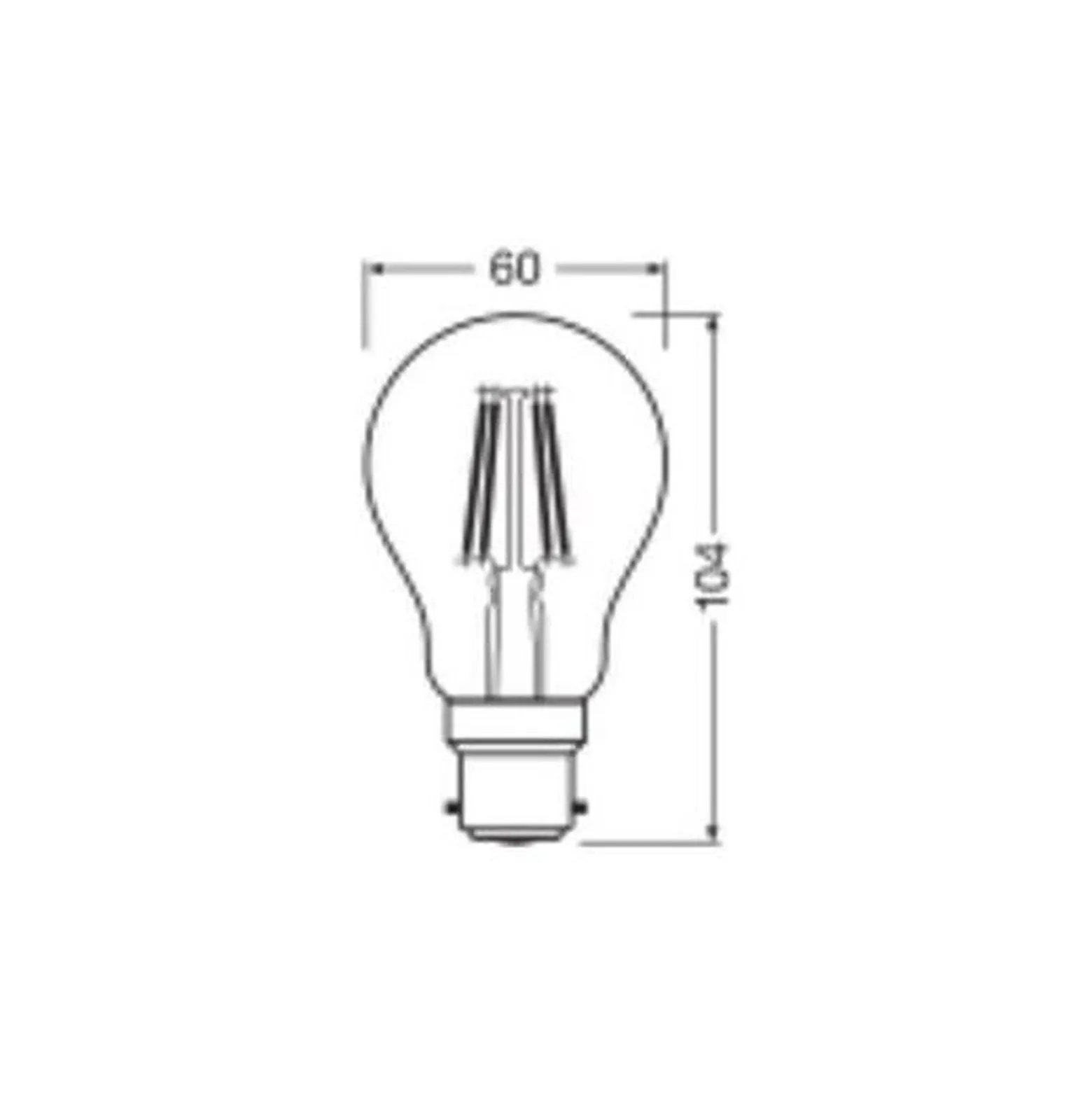 Ledvance Classic LED B22 Päron Filament Klar 3.4W 470lm - 827 Extra Varm Vit | Ersättare 40W