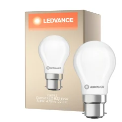 Ledvance Classic LED B22 Päron Matt 3.4W 470lm - 827 Extra Varm Vit | Ersättare 40W