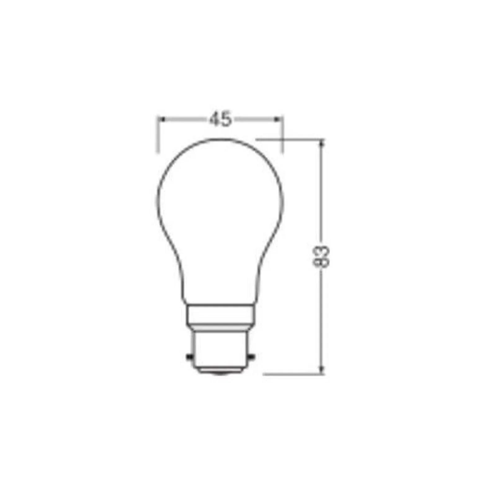 Ledvance Classic LED B22 Päron Matt 3.4W 470lm - 827 Extra Varm Vit | Ersättare 40W