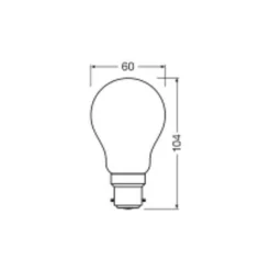 Ledvance Classic LED B22 Päron Matt 3.4W 470lm - 827 Extra Varm Vit | Ersättare 40W