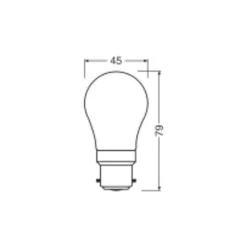 Ledvance Classic LED B22 Päron Matt 3.4W 470lm - 827 Extra Varm Vit | Dimbar - Ersättare 40W
