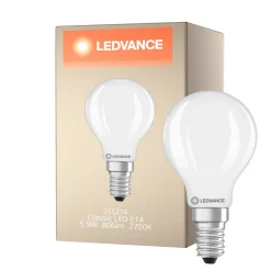 Ledvance Classic LED E14 Boll Filament 5.9W 806lm - 827 Extra Varm Vit | Dimbar - Ersättare 60W