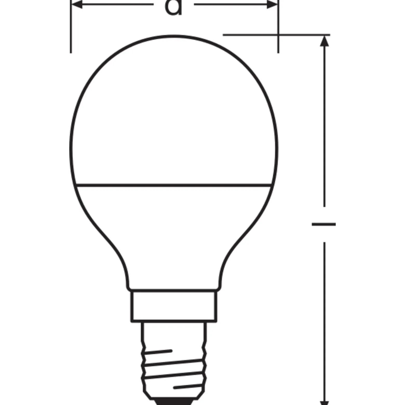 Ledvance Classic LED E14 Boll Matt 4.9W 470lm - 827 Extra Varm Vit | Ersättare 40W