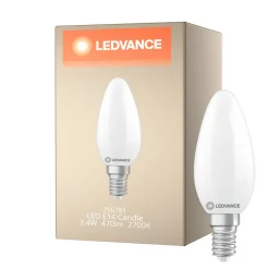 Ledvance Classic LED E14 Kronljus Matt 3.4W 470lm - 827 Extra Varm Vit | Dimbar - Ersättare 40W