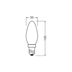 Ledvance Classic LED E14 Kronljus Matt 5.9W 806lm - 827 Extra Varm Vit | Dimbar - Ersättare 60W