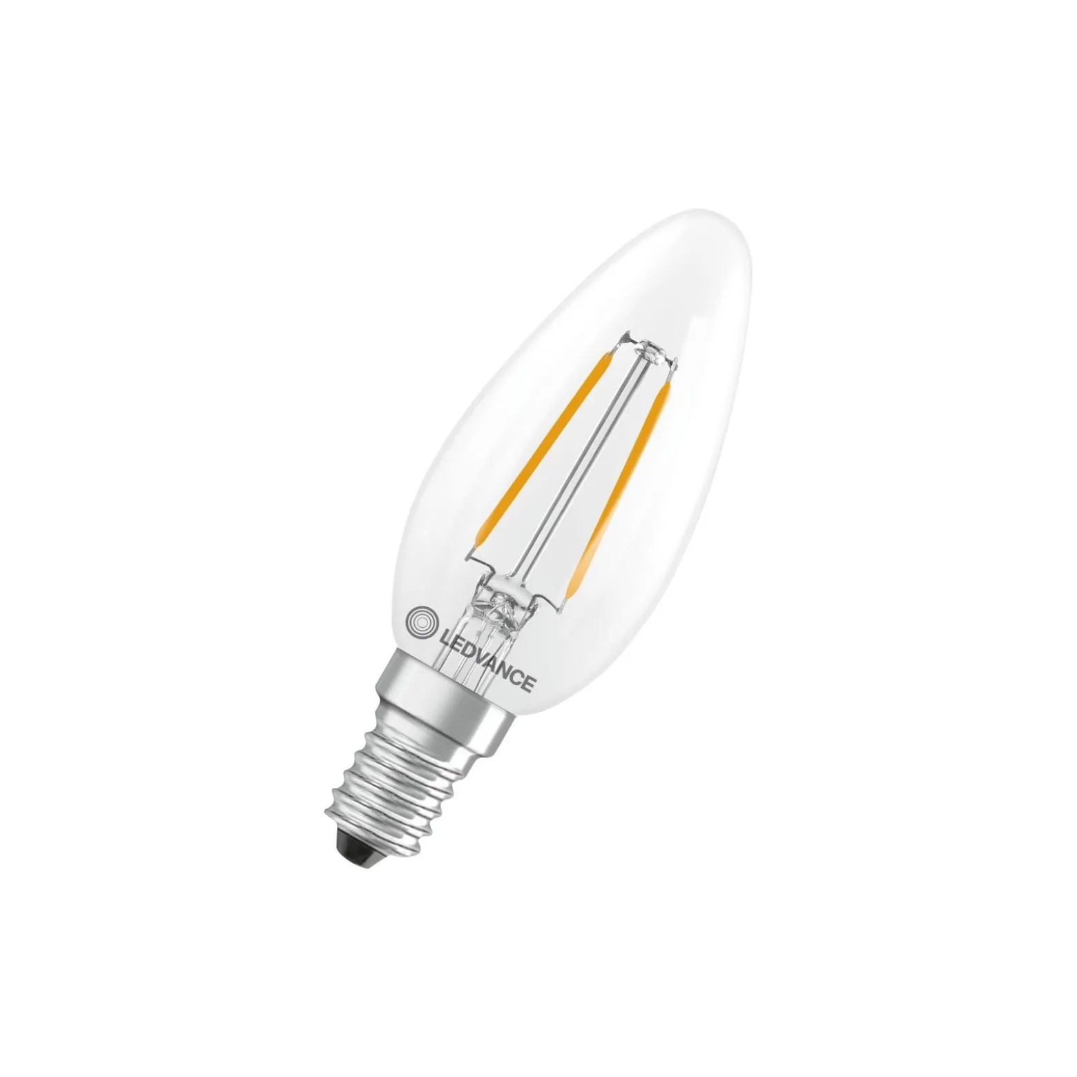 Ledvance Classic LED E14 Kronljus Filament Klar 1.8W 250lm - 827 Extra Varm Vit | Ersättare 25W