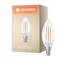 Ledvance Classic LED E14 Kronljus Filament Klar 2.2W 470lm - 827 Extra Varm Vit | Ersättare 40W