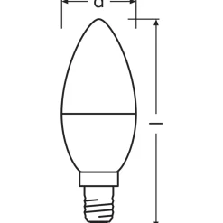 Ledvance Classic LED E14 Kronljus Matt 4.9W 470lm - 840 Kallvit | Ersättare 40W