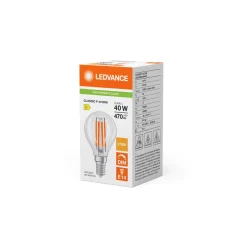 Ledvance Classic LED E14 Päron Filament Klar 3.4W 470lm - 827 Extra Varm Vit | Dimbar - Ersättare 40W