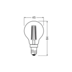 Ledvance Classic LED E14 Päron Filament Klar 3.8W 806lm - 827 Extra Varm Vit | Ersättare 60W