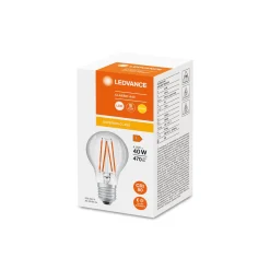 Ledvance Classic LED E27 Päron Filament Klar 4.9W 470lm - 827 Extra Varm Vit | Ersättare 40W