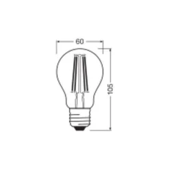 Ledvance Classic LED E27 Päron Filament Klar 5.9W 806lm - 840 Kallvit| Ersättare 60W