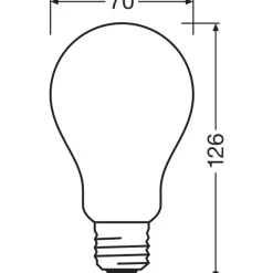 Ledvance Classic LED E27 Päron Filament Matt 17W 2452lm - 827 Extra Varm Vit | Ersättare 150W