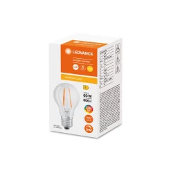 Ledvance Classic LED E27 Päron Filament Klar 7.2W 806lm - 927 Extra Varm Vit | Bästa färgåtergivning - Dimbar - Ersättare 60W