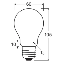 Ledvance Classic LED E27 Päron Filament Matt 7.5W 1055lm - 827 Extra Varm Vit | Dimbar - Ersättare 75W