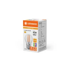 Ledvance Classic LED E27 Päron Filament Klar 4.2W 470lm - 927 Extra Varm Vit | Bästa färgåtergivning - Dimbar - Ersättare 40W