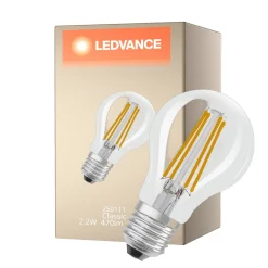 Ledvance Classic LED E27 Päron Filament Klar 2.2W 470lm - 827 Extra Varm Vit | Ersättare 40W