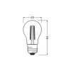Ledvance Classic LED E27 Päron Filament Klar 5.9W 806lm - 827 Extra Varm Vit | Ersättare 60W