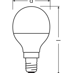 Ledvance Classic LED E14 Päron Matt 4.9W 470lm - 827 Extra Varm Vit | Ersättare 40W