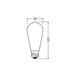 Ledvance Classic LED E27 Päron Matt 5.4W 730lm - 827 Extra Varm Vit | Ersättare 60W