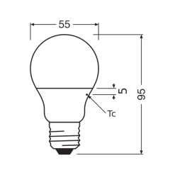 Ledvance Classic LED E27 Päron Matt 4.9W 470lm - 827 Extra Varm Vit | Ersättare 40W
