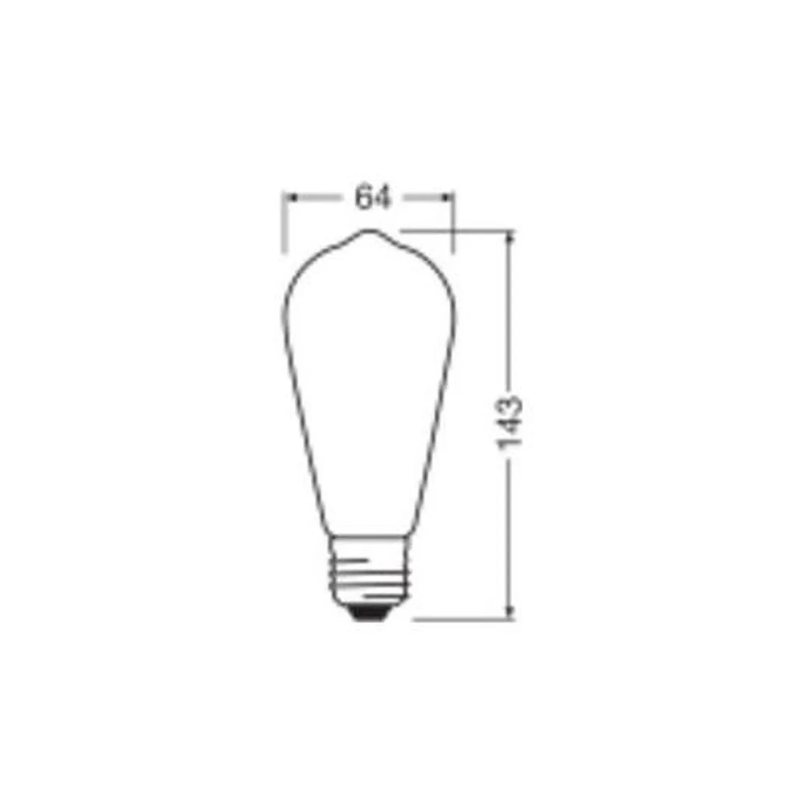 Ledvance Classic LED E27 Päron Matt 3.4W 470lm - 827 Extra Varm Vit | Ersättare 40W