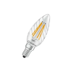 Ledvance Classic LED E14 TWisted Kronljus Filament Klar 3.4W 470lm - 827 Extra Varm Vit | Ersättare 40W