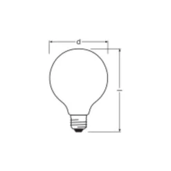 Ledvance Classic LED Globe E27 Globe Matt 7.2W 1521lm - 827 Extra Varm Vit | Ersättare 100W