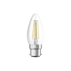 Ledvance Classic Performance LED Lampa B22d Kronljus Filament Klar 4W 470lm - 827 Extra Varm Vit | Ersättare 40W