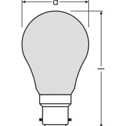 Ledvance Classic Performance LED Lampa B22d Päron Filament Matt 4W 470lm - 827 Extra Varm Vit | Ersättare 40W