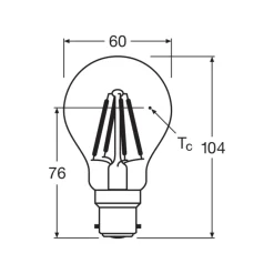 Ledvance Classic Performance LED Lampa B22d Päron Filament Klar 7W 806lm - 827 Extra Varm Vit | Dimbar - Ersättare 60W