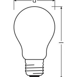 Ledvance Classic Superior LED Lampa E27 Päron Filament Matt 7.2W 806lm - 927 Extra Varm Vit | Bästa färgåtergivning - Dimbar - Ersättare 60W