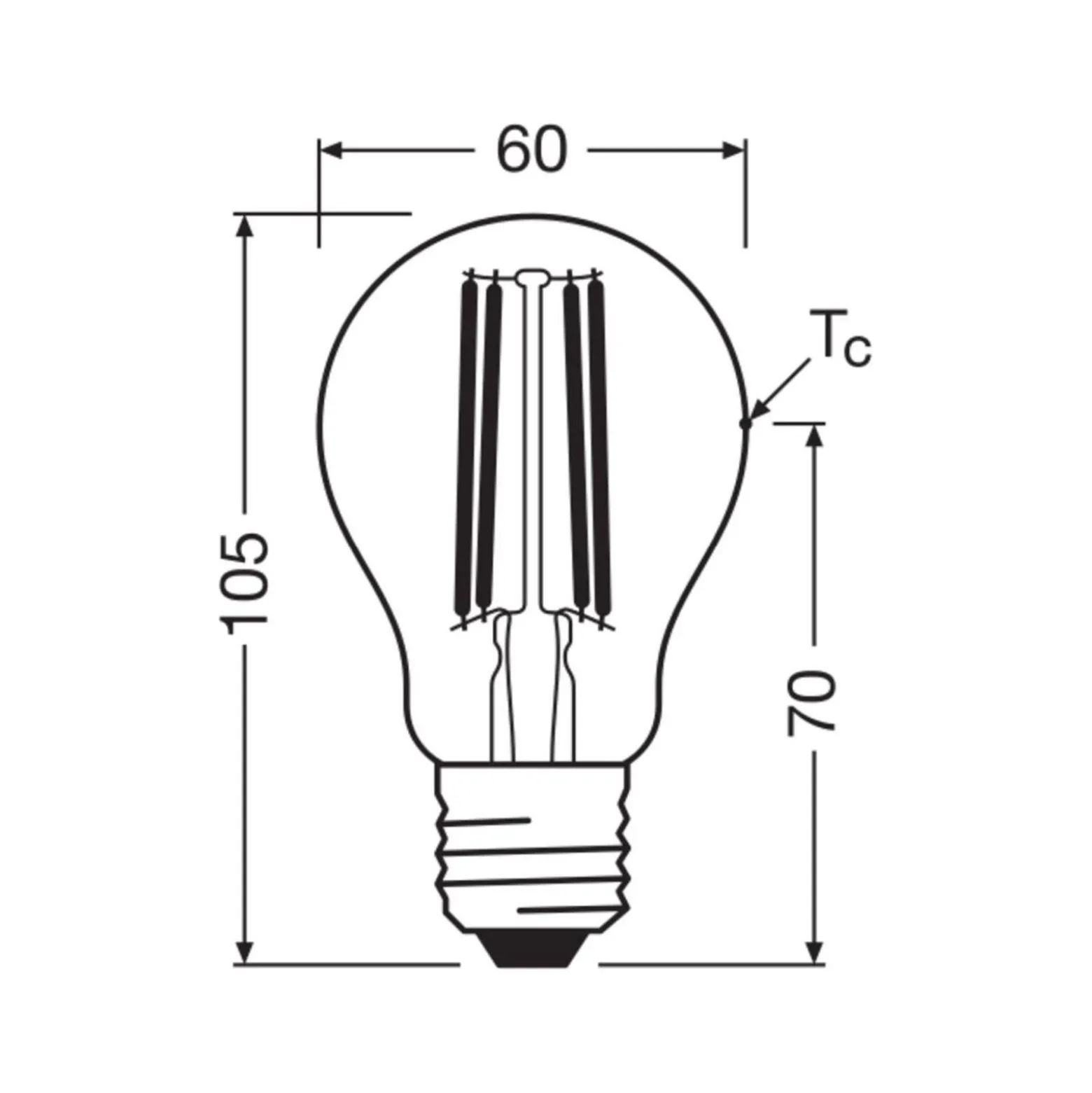 Ledvance Classic Superior LED Lampa E27 Päron Filament Klar 5W 1055lm - 840 Kallvit | Ersättare 75W