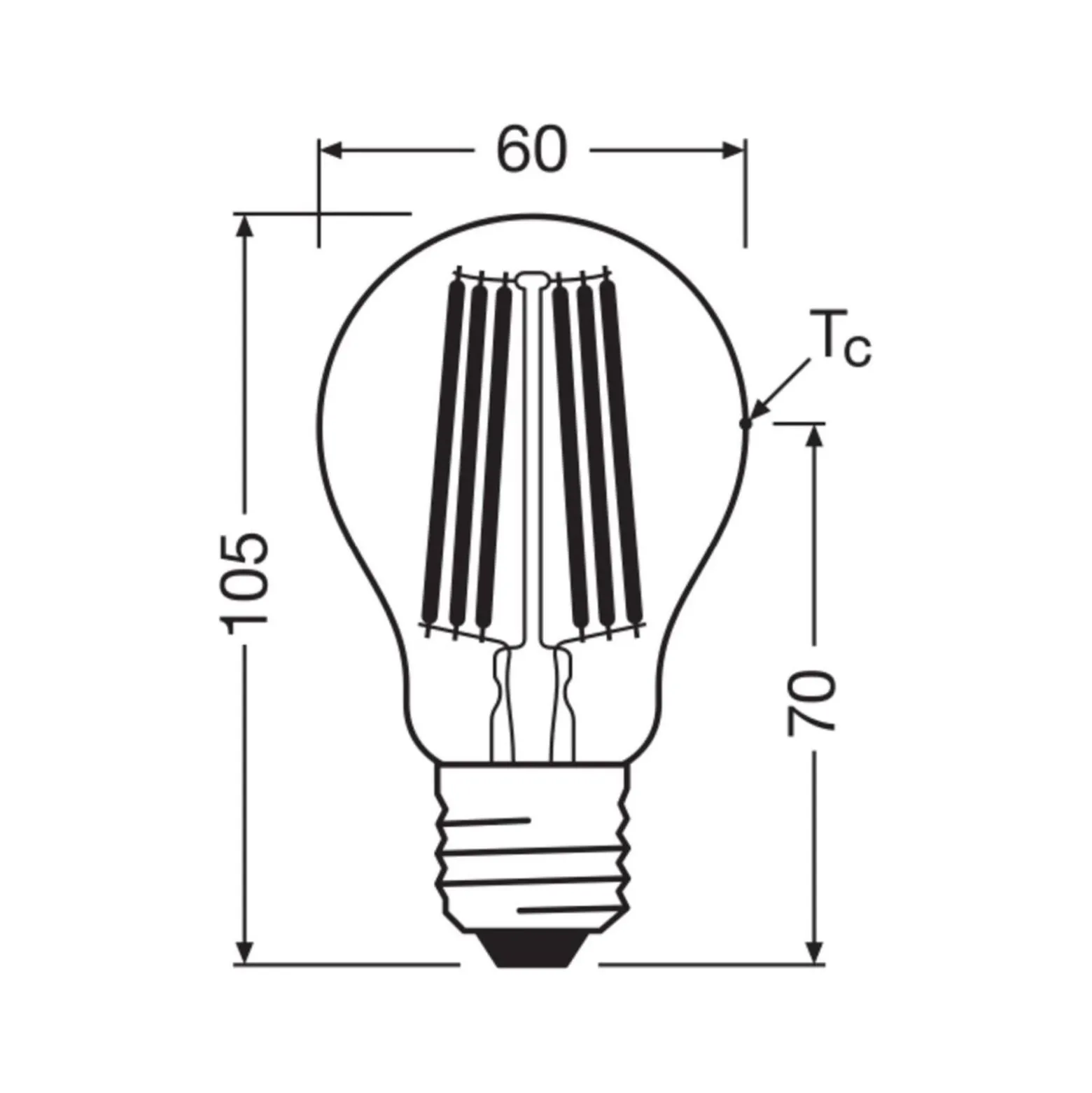 Ledvance Classic Superior LED Lampa E27 Päron Filament Klar 7.2W 1521lm - 840 Kallvit | Ersättare 100W