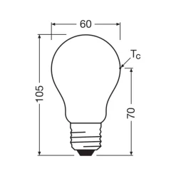 Ledvance Classic Superior LED Lampa E27 Päron Filament Matt 2.2W 470lm - 840 Kallvit | Ersättare 40W