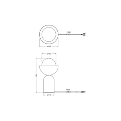Ledvance Decor Bowl Bordslampa Blå | 200mm - Passande för E14