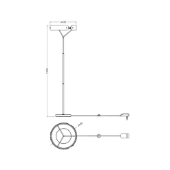 Ledvance Decor Curve Felt Golvlampa Grå 33W 1000lm - 830 Varm Vit | 430mm