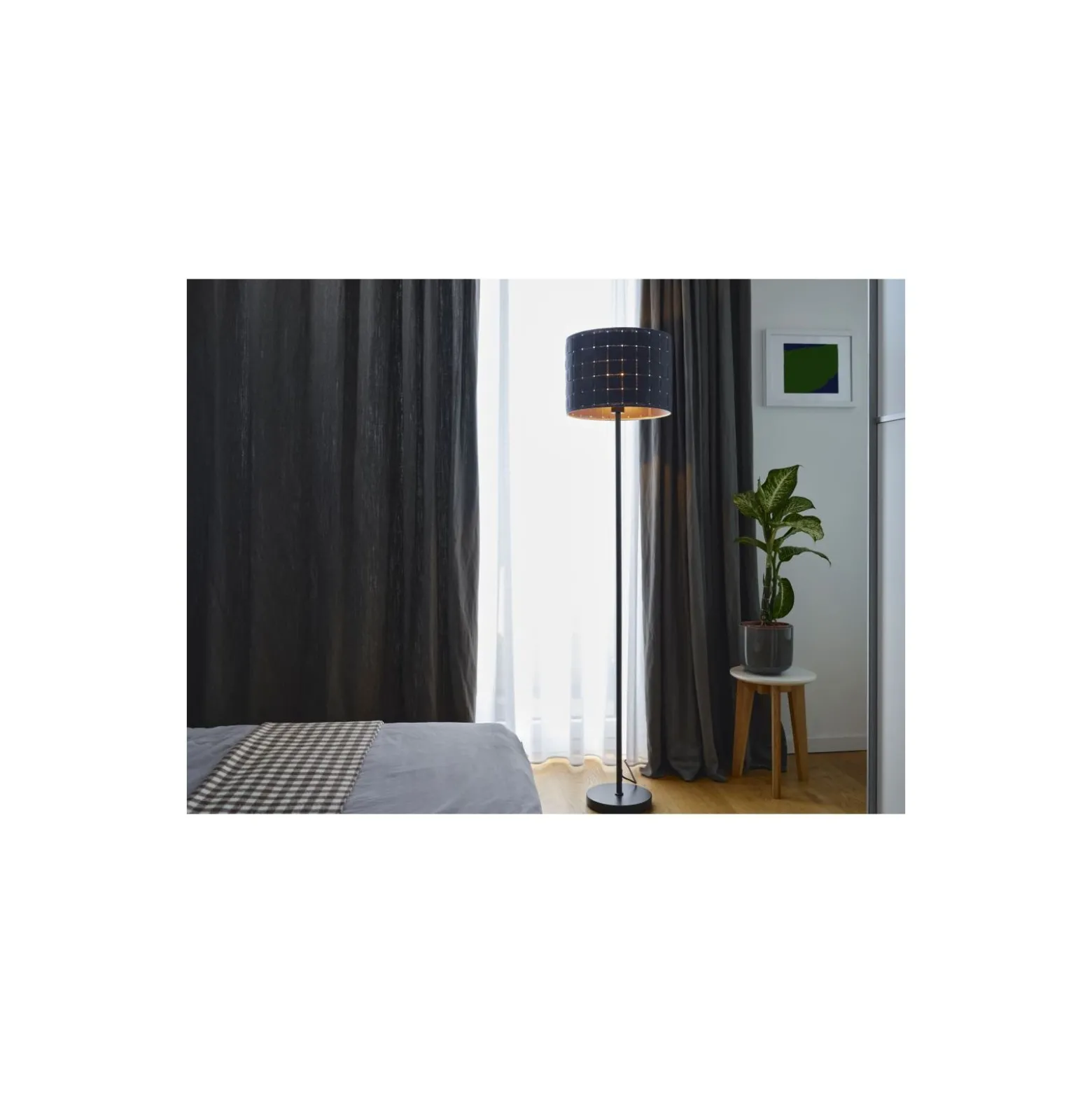 Ledvance Decor Felt Weaving Cans Golvlampa Mörk Grå | Passande för 5X E14