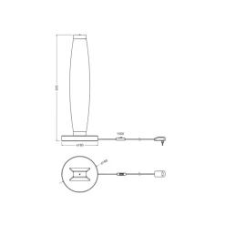 Ledvance Decor Flat Felt Bordslampa Grå 13W 350lm - 830 Varm Vit | 180mm