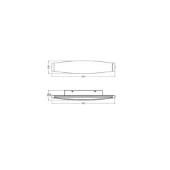 Ledvance Decor Flat Felt Vägglampa Grå 13W 450lm - 830 Varm Vit
