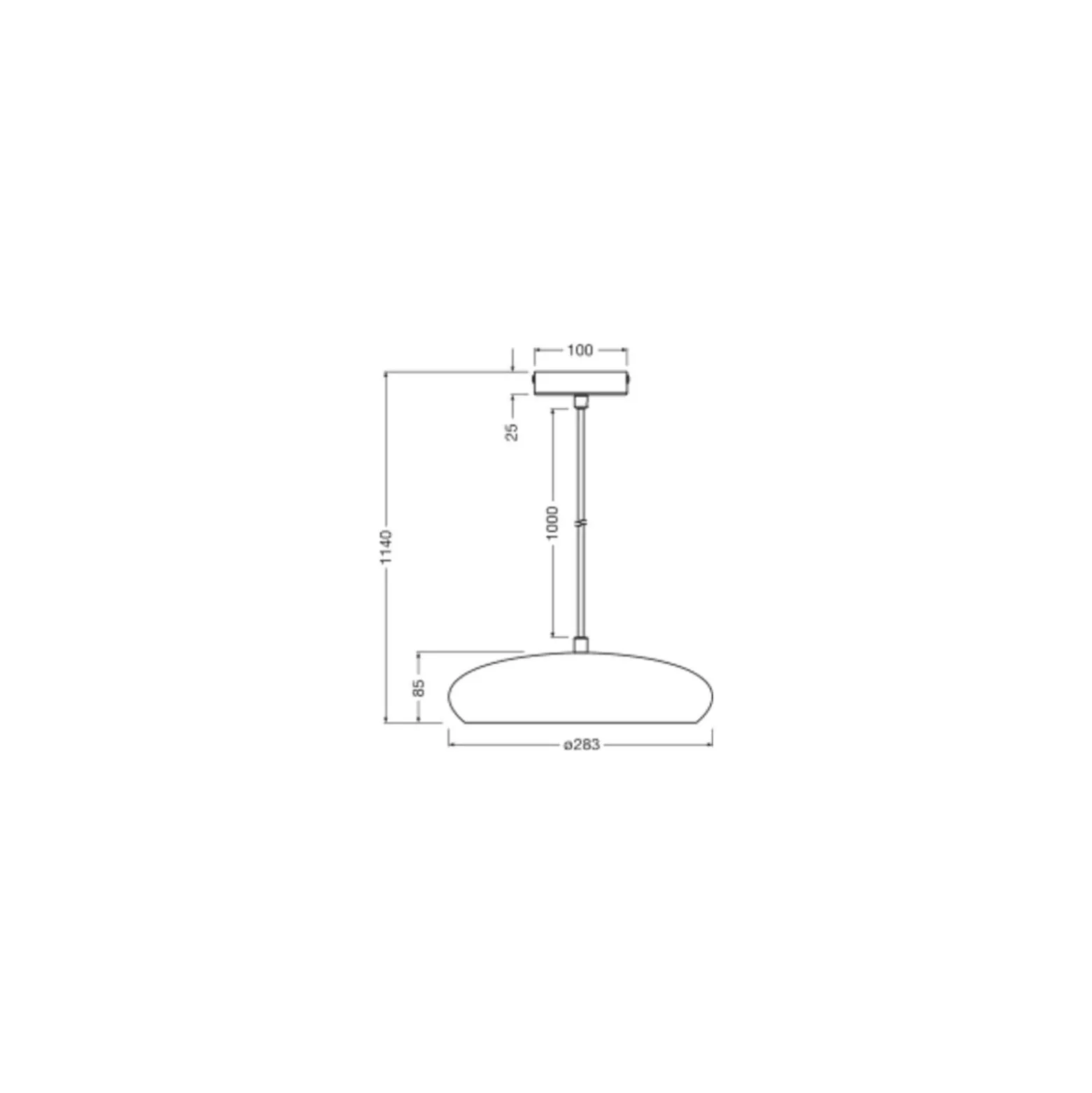 Ledvance Decor Gips/Stål Pure Pendellampa 280 Vit | Passande för E27