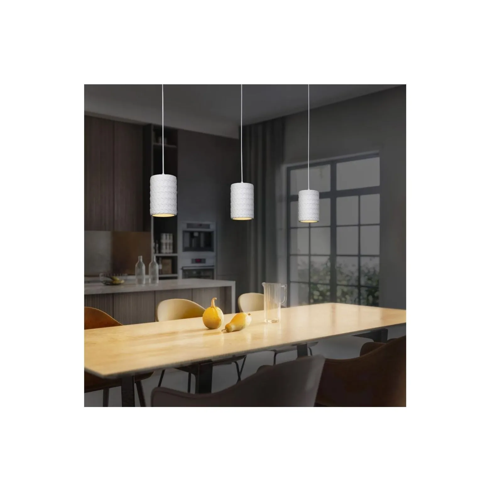 Ledvance Decor Gips/Stål Rör Pendellampa Vit | Passande för E27