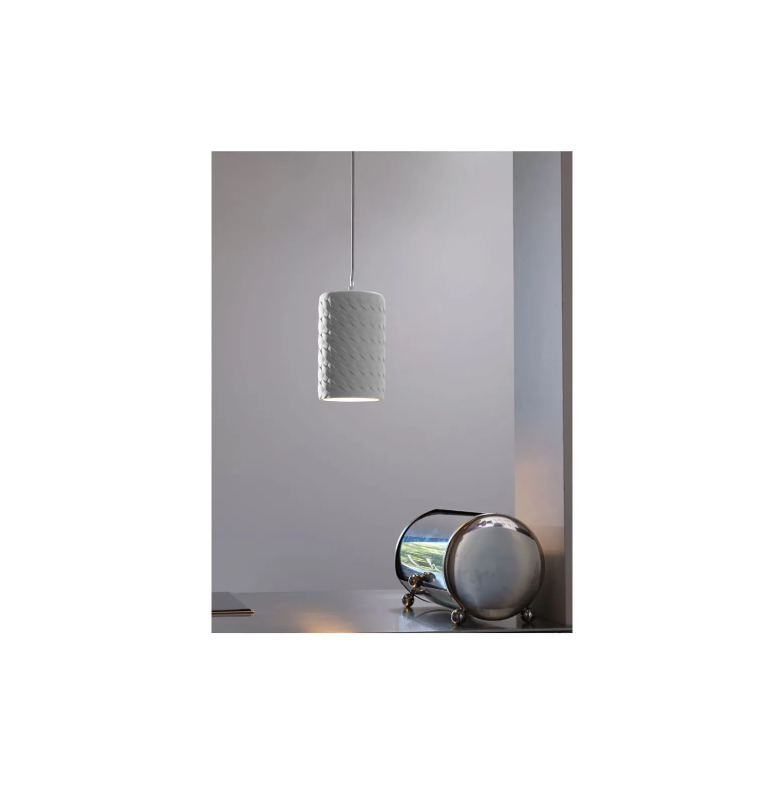 Ledvance Decor Gips/Stål Rör Pendellampa Vit | Passande för E27