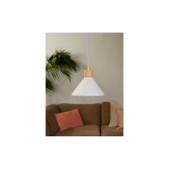 Ledvance Decor Gips/Stål/Trä Pendellampa Vit | Passande för E27