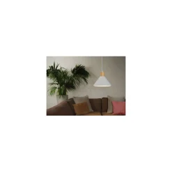 Ledvance Decor Gips/Stål/Trä Pendellampa Vit | Passande för E27